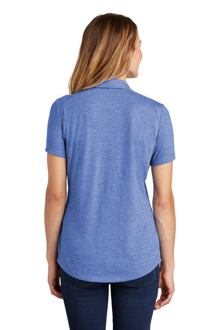 Sport-Tek Ladies PosiCharge Tri-Blend Wicking Polo (True Royal Heather)