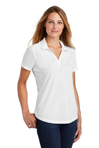 Sport-Tek Ladies PosiCharge Tri-Blend Wicking Polo (White Triad Solid)