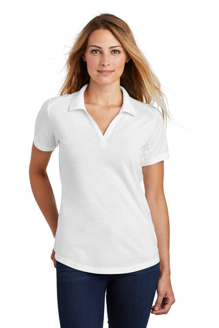 Sport-Tek Ladies PosiCharge Tri-Blend Wicking Polo (White Triad Solid)