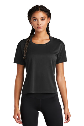 Sport-Tek Ladies PosiCharge Draft Crop Tee (Black)