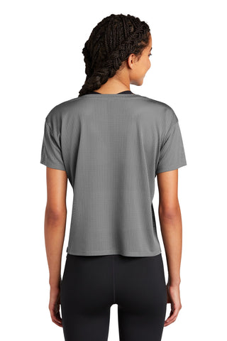 Sport-Tek Ladies PosiCharge Draft Crop Tee (Dark Grey)