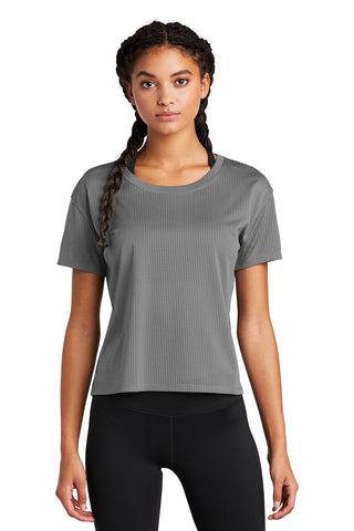 Sport-Tek Ladies PosiCharge Draft Crop Tee (Dark Grey)