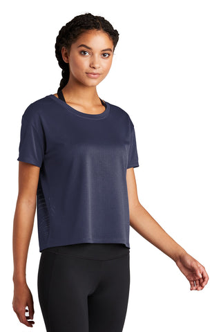 Sport-Tek Ladies PosiCharge Draft Crop Tee (True Navy)