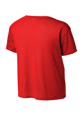 Sport-Tek Ladies PosiCharge Draft Crop Tee (True Red)