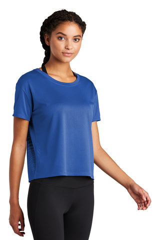 Sport-Tek Ladies PosiCharge Draft Crop Tee (True Royal)