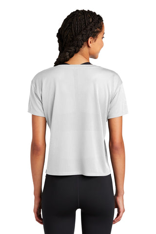 Sport-Tek Ladies PosiCharge Draft Crop Tee (White)