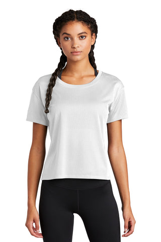 Sport-Tek Ladies PosiCharge Draft Crop Tee (White)