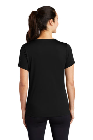 Sport-Tek Ladies Posi-UV Pro Scoop Neck Tee (Black)