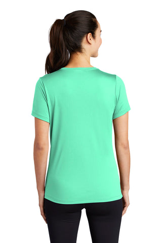 Sport-Tek Ladies Posi-UV Pro Scoop Neck Tee (Bright Seafoam)