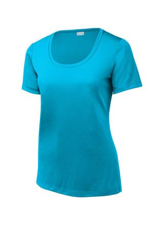 Sport-Tek Ladies Posi-UV Pro Scoop Neck Tee (Sapphire)