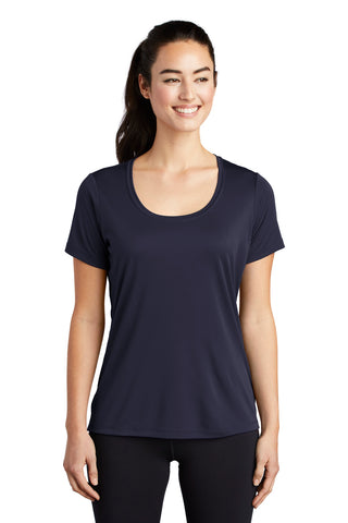 Sport-Tek Ladies Posi-UV Pro Scoop Neck Tee (True Navy)