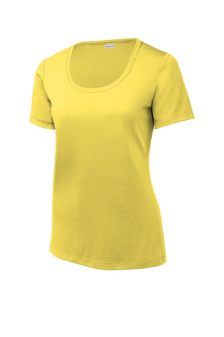 Sport-Tek Ladies Posi-UV Pro Scoop Neck Tee (Yellow)