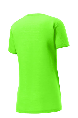 Sport-Tek Ladies PosiCharge Competitor Cotton Touch Scoop Neck Tee (Neon Green)