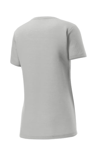 Sport-Tek Ladies PosiCharge Competitor Cotton Touch Scoop Neck Tee (Silver)