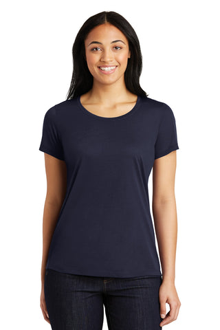 Sport-Tek Ladies PosiCharge Competitor Cotton Touch Scoop Neck Tee (True Navy)