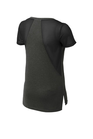 Sport-Tek Ladies Endeavor Tee (Black Heather/ Black)