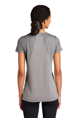 Sport-Tek Ladies Endeavor Tee (Light Grey Heather/ Light Grey)