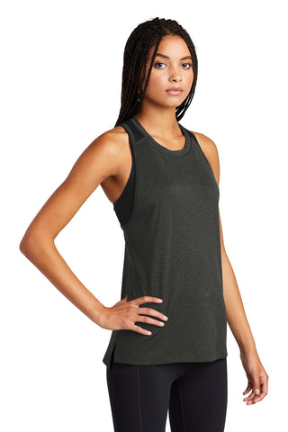 Sport-Tek Ladies Endeavor Tank (Black Heather/ Black)