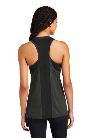 Sport-Tek Ladies Endeavor Tank (Black Heather/ Black)