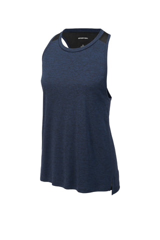 Sport-Tek Ladies Endeavor Tank (Dark Royal Heather/ Black)