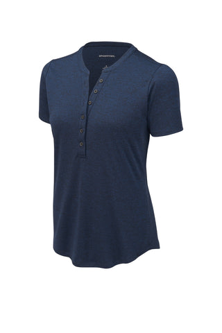 Sport-Tek Ladies Endeavor Henley (Dark Royal Heather)