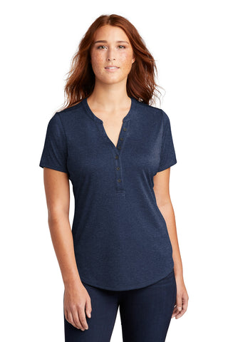 Sport-Tek Ladies Endeavor Henley (Dark Royal Heather)