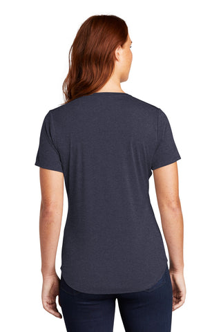 Sport-Tek Ladies Endeavor Henley (Deep Navy Heather)