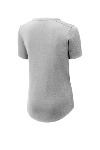 Sport-Tek Ladies Endeavor Henley (Light Grey Heather)