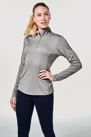 Sport-Tek Ladies Endeavor 1/2-Zip Pullover (Black Heather)