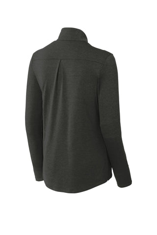 Sport-Tek Ladies Endeavor 1/2-Zip Pullover (Black Heather)