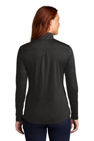 Sport-Tek Ladies Endeavor 1/2-Zip Pullover (Black Heather)