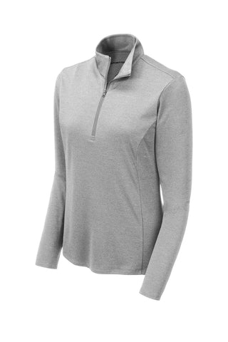 Sport-Tek Ladies Endeavor 1/2-Zip Pullover (Light Grey Heather)