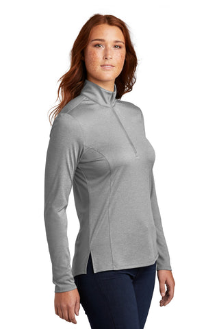 Sport-Tek Ladies Endeavor 1/2-Zip Pullover (Light Grey Heather)