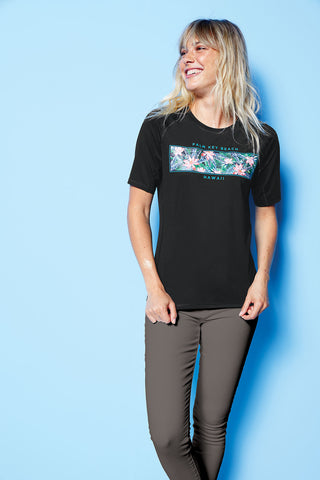 Sport-Tek Ladies Rashguard Tee (Black)