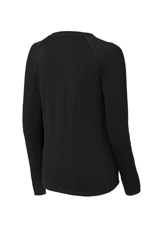 Sport-Tek Ladies Long Sleeve Rashguard Tee (Black)