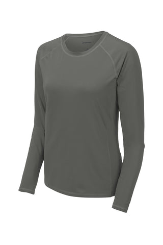 Sport-Tek Ladies Long Sleeve Rashguard Tee (Dark Smoke Grey)