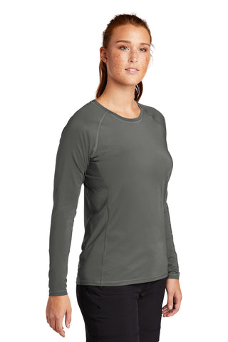 Sport-Tek Ladies Long Sleeve Rashguard Tee (Dark Smoke Grey)