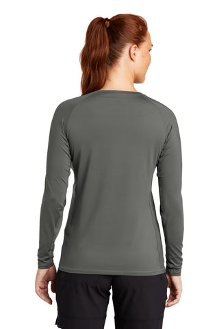 Sport-Tek Ladies Long Sleeve Rashguard Tee (Dark Smoke Grey)