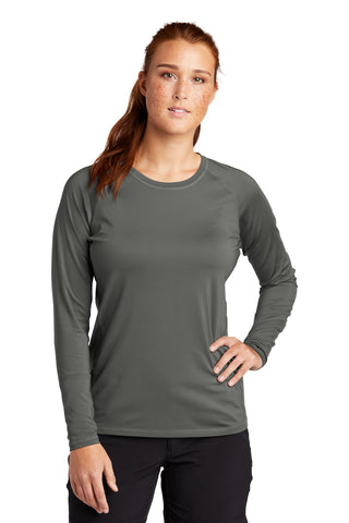 Sport-Tek Ladies Long Sleeve Rashguard Tee (Dark Smoke Grey)