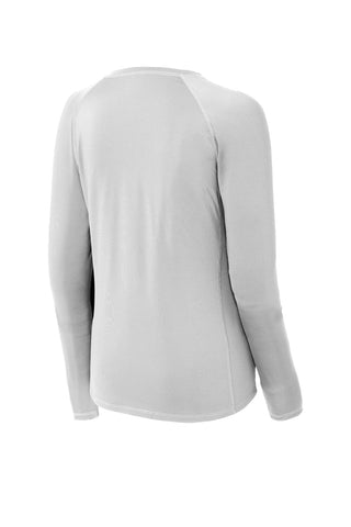 Sport-Tek Ladies Long Sleeve Rashguard Tee (White)