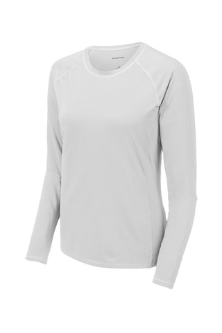 Sport-Tek Ladies Long Sleeve Rashguard Tee (White)