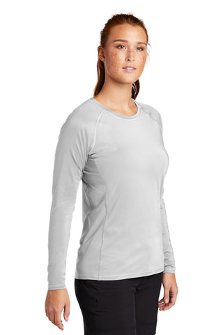 Sport-Tek Ladies Long Sleeve Rashguard Tee (White)