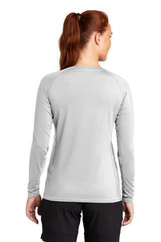 Sport-Tek Ladies Long Sleeve Rashguard Tee (White)