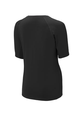 Sport-Tek Ladies Rashguard Tee (Black)