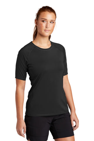 Sport-Tek Ladies Rashguard Tee (Black)