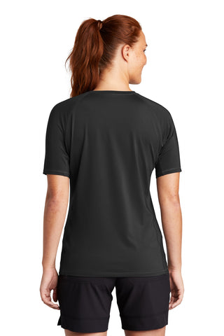 Sport-Tek Ladies Rashguard Tee (Black)