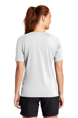 Sport-Tek Ladies Rashguard Tee (White)