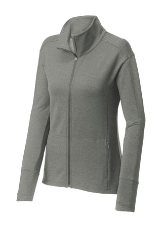 Sport-Tek Ladies Sport-Wick Flex Fleece Full-Zip (Light Grey Heather)