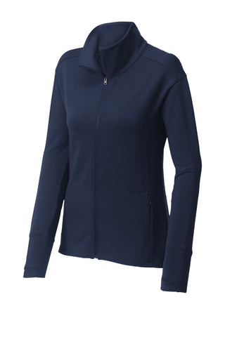 Sport-Tek Ladies Sport-Wick Flex Fleece Full-Zip (True Navy)