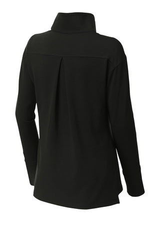Sport-Tek Ladies Sport-Wick Flex Fleece 1/4-Zip (Black)